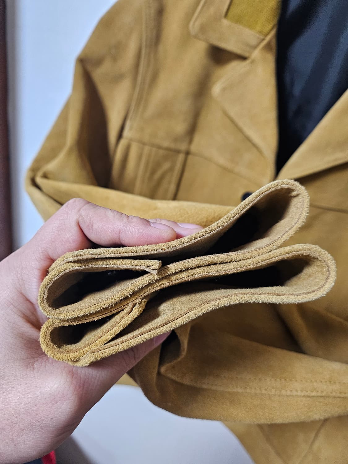 세인트로랑 st 카멜브라운 스웨이드자켓 95 상품이미지2