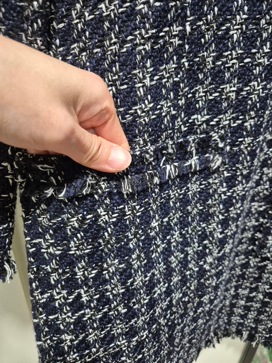 (세일)(새상품)NAIN 네이비 트위드 원피스 상품이미지5