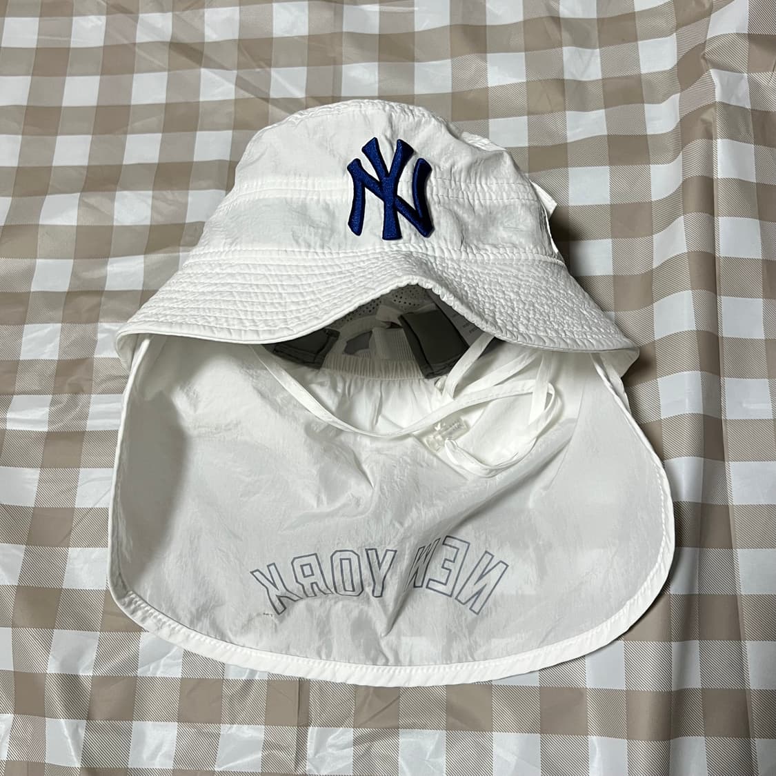 뉴에라 뉴욕양키스 그늘막 벙거지 M 모지 벙거지 썬캡 화이트 골프 덮개 상품이미지1