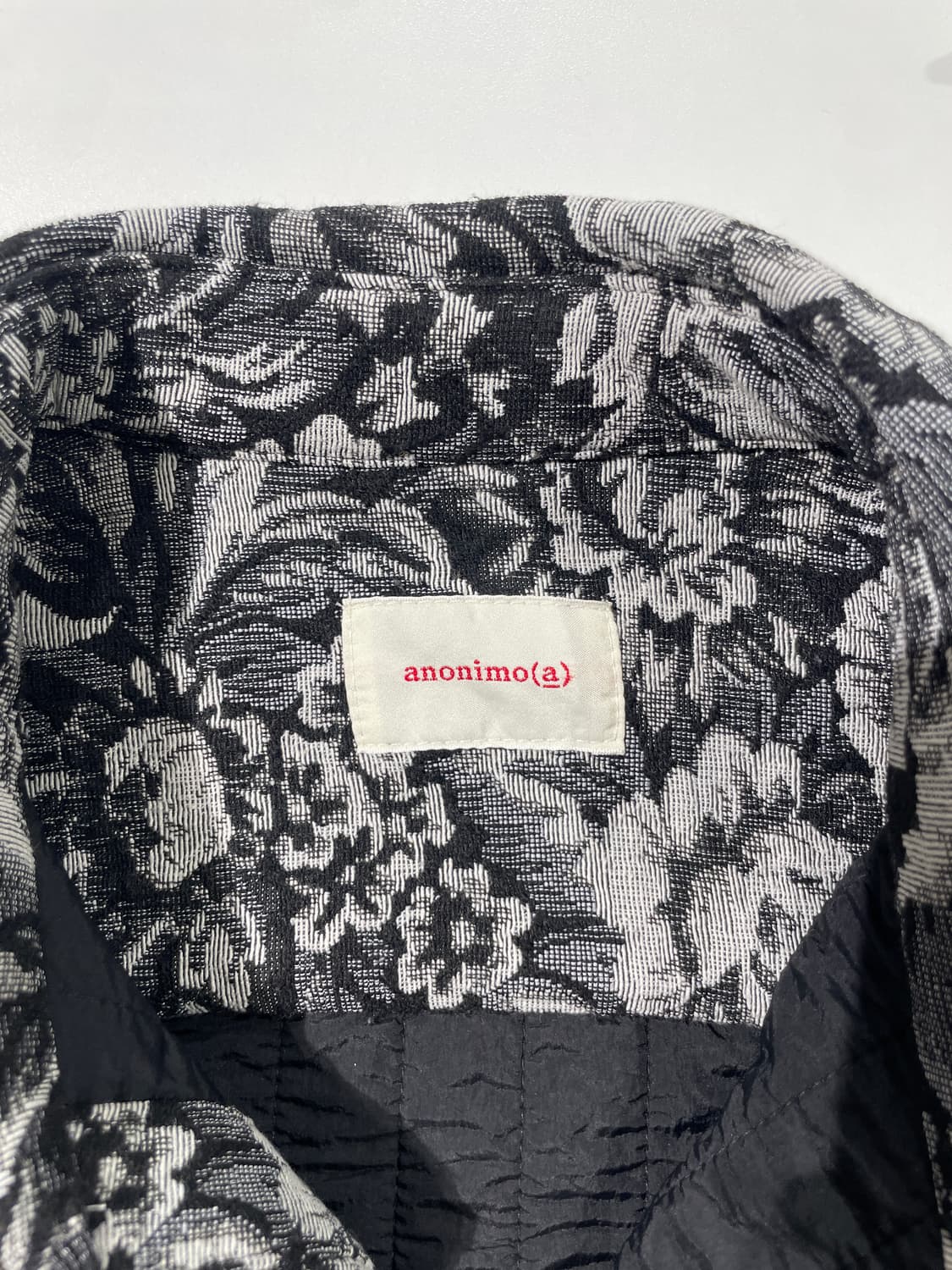 아노니모아노니마 그레이 플로랄 히든 스냅 자켓 상품이미지7