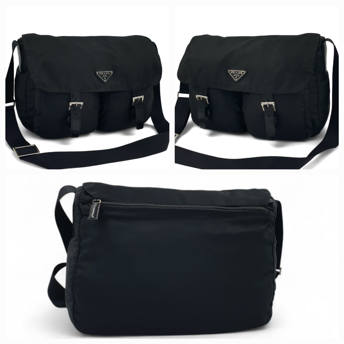 프라다 투포켓 블랙 메신저백 크로스백 숄더백 상품이미지2