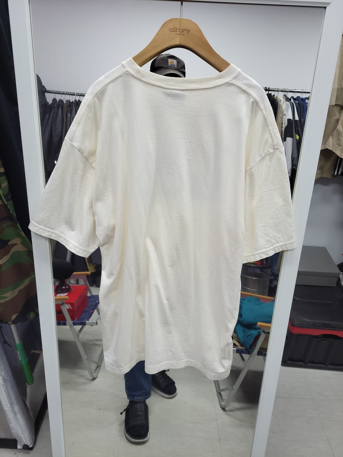 리 빅로고 연아이보리 반팔 xl 상품이미지2