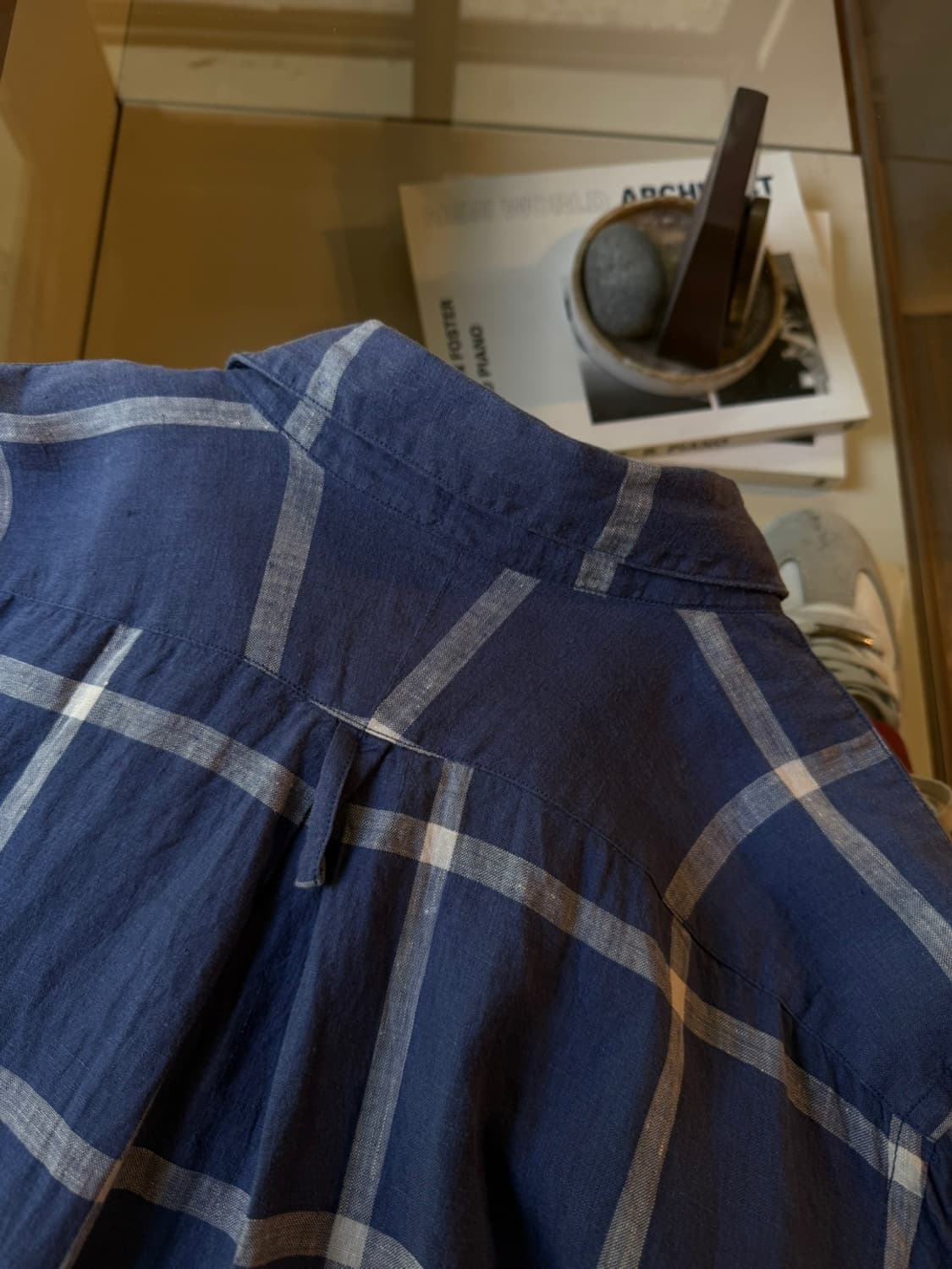 하버색 리넨 윙칼라셔츠 100 상품이미지9