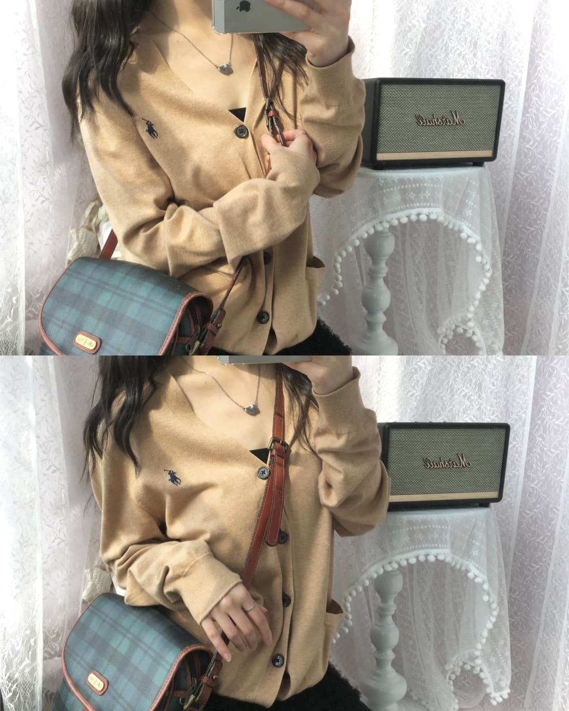 Polo brown pima cotton cardigan 상품이미지1