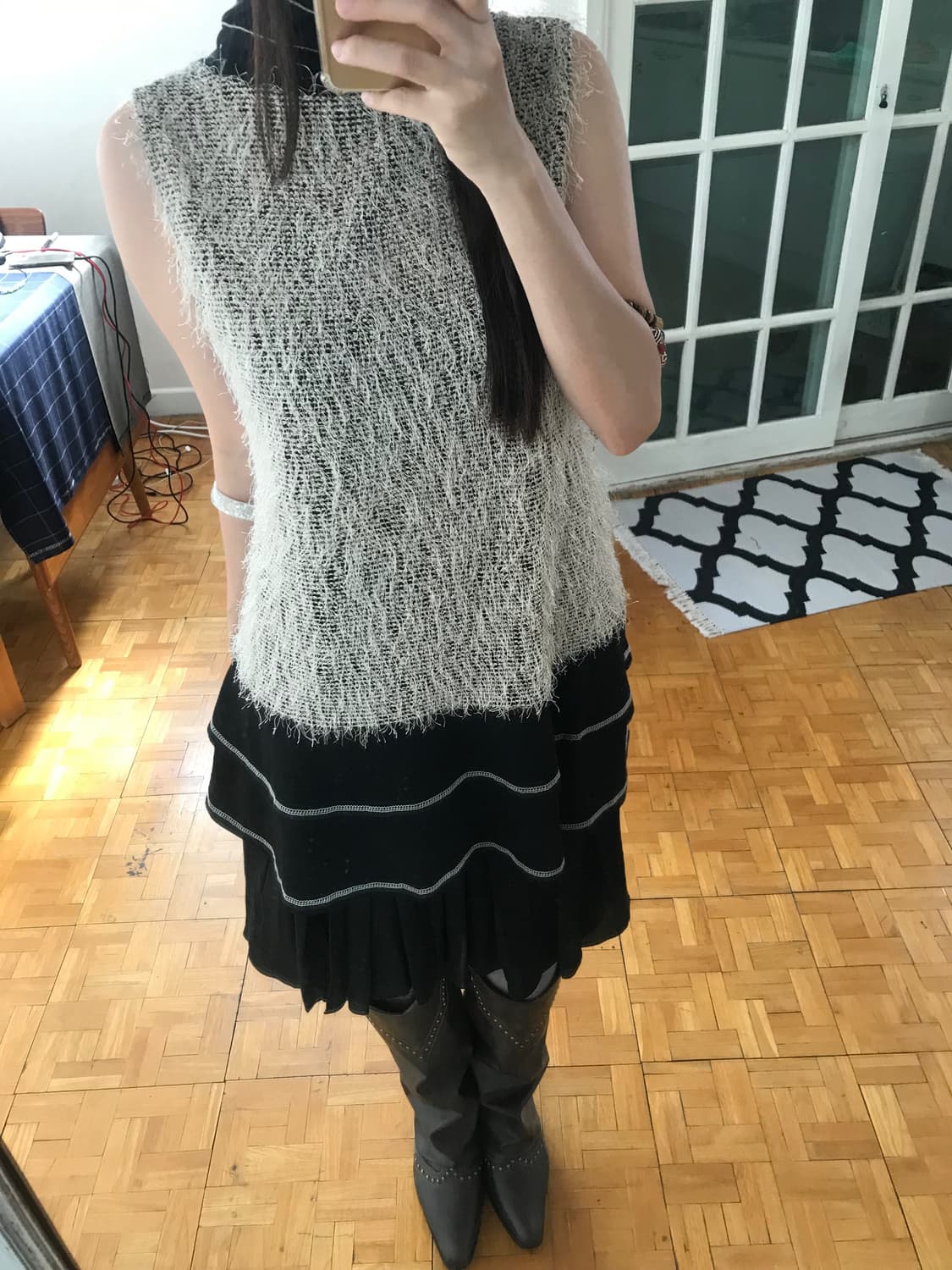 vintage fur sleeveless 상품이미지3