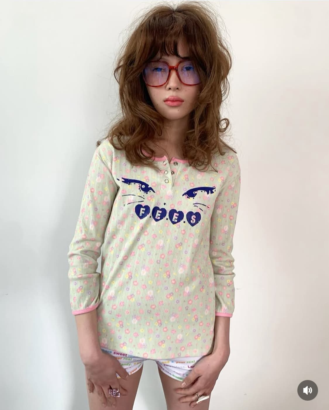 kitty button flower top (pistachio) 상품이미지2