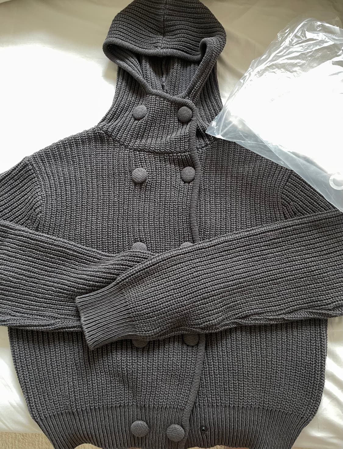 Open yy 오픈와이와이 HOODED BUTTON CARDIGAN, C 상품이미지5