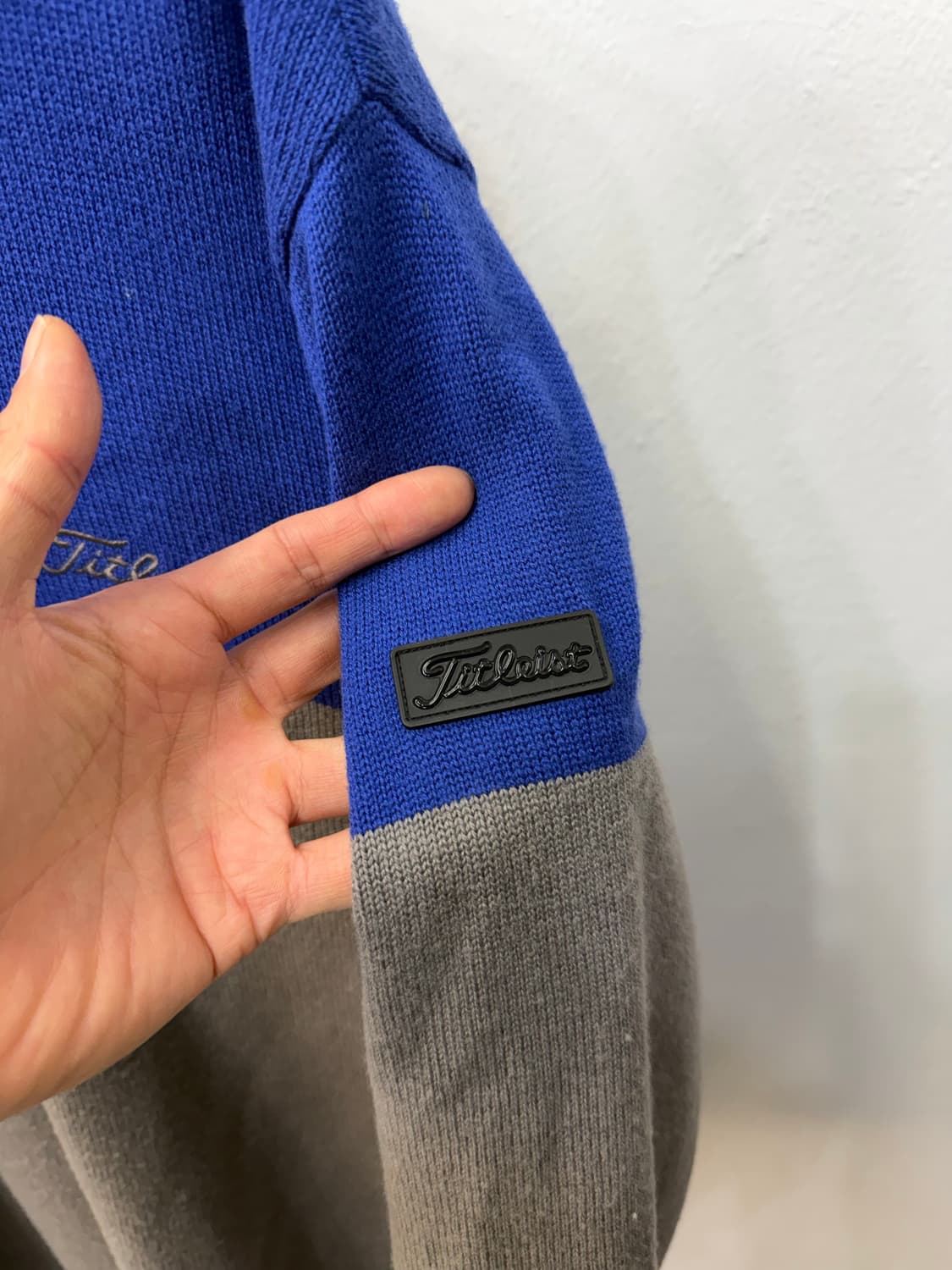 정품) 타이틀리스트 남성 하프넥 방풍니트 XXL 상품이미지4