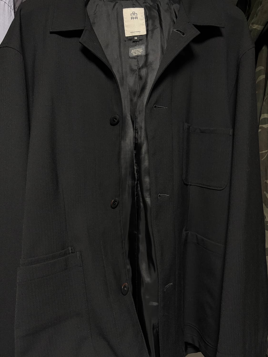 폴리테루 울초어자켓 블랙 3 상품이미지1