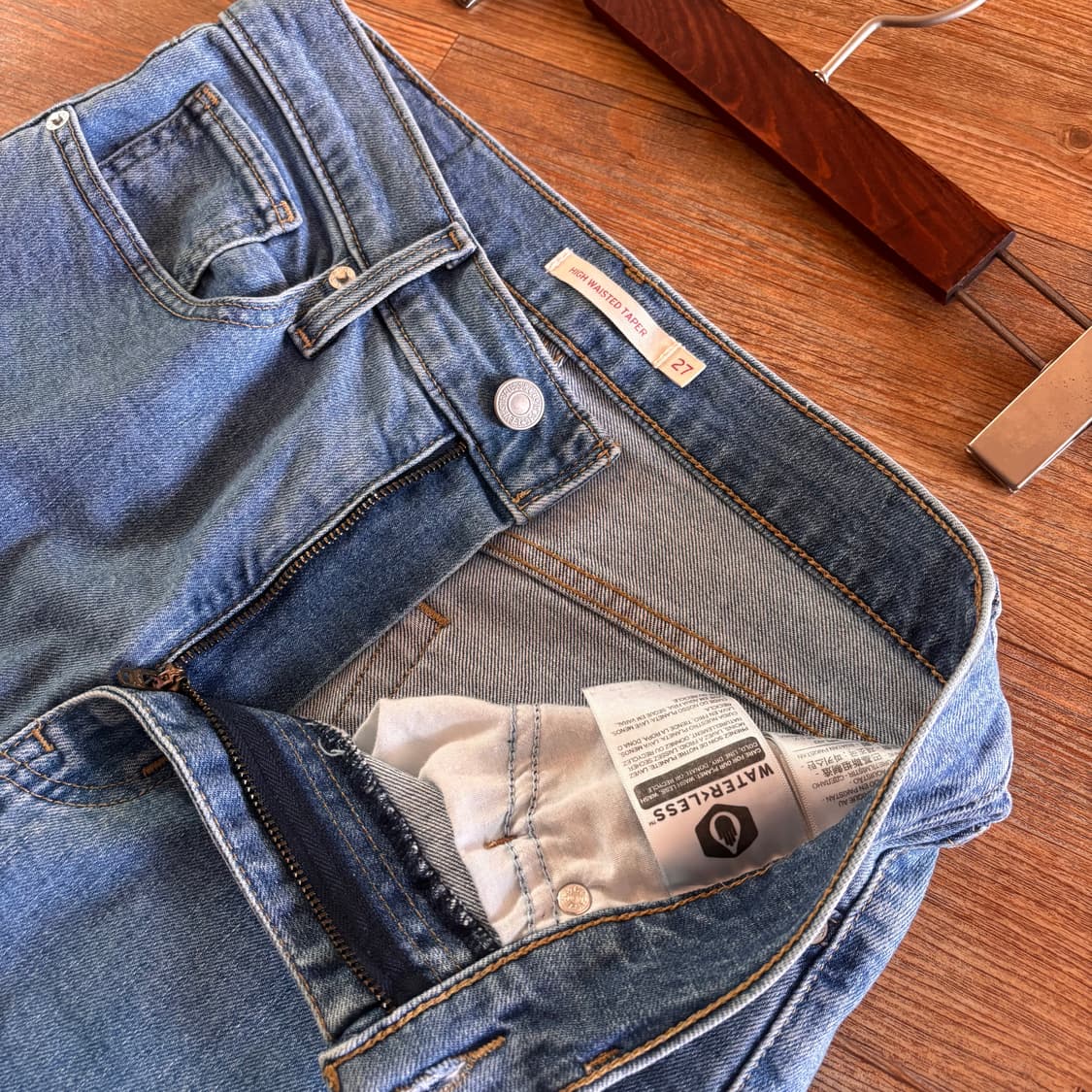리바이스 27 하이웨이스트 테이퍼 데님 청바지 스판 정품 상품이미지2