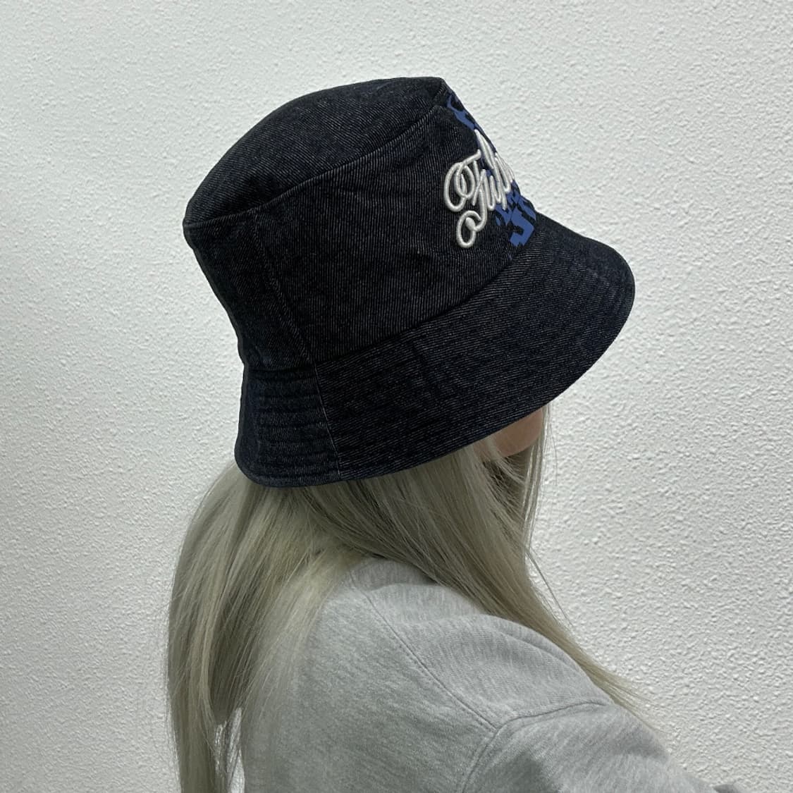 푸부 센터로고 데님 버킷햇 상품이미지3