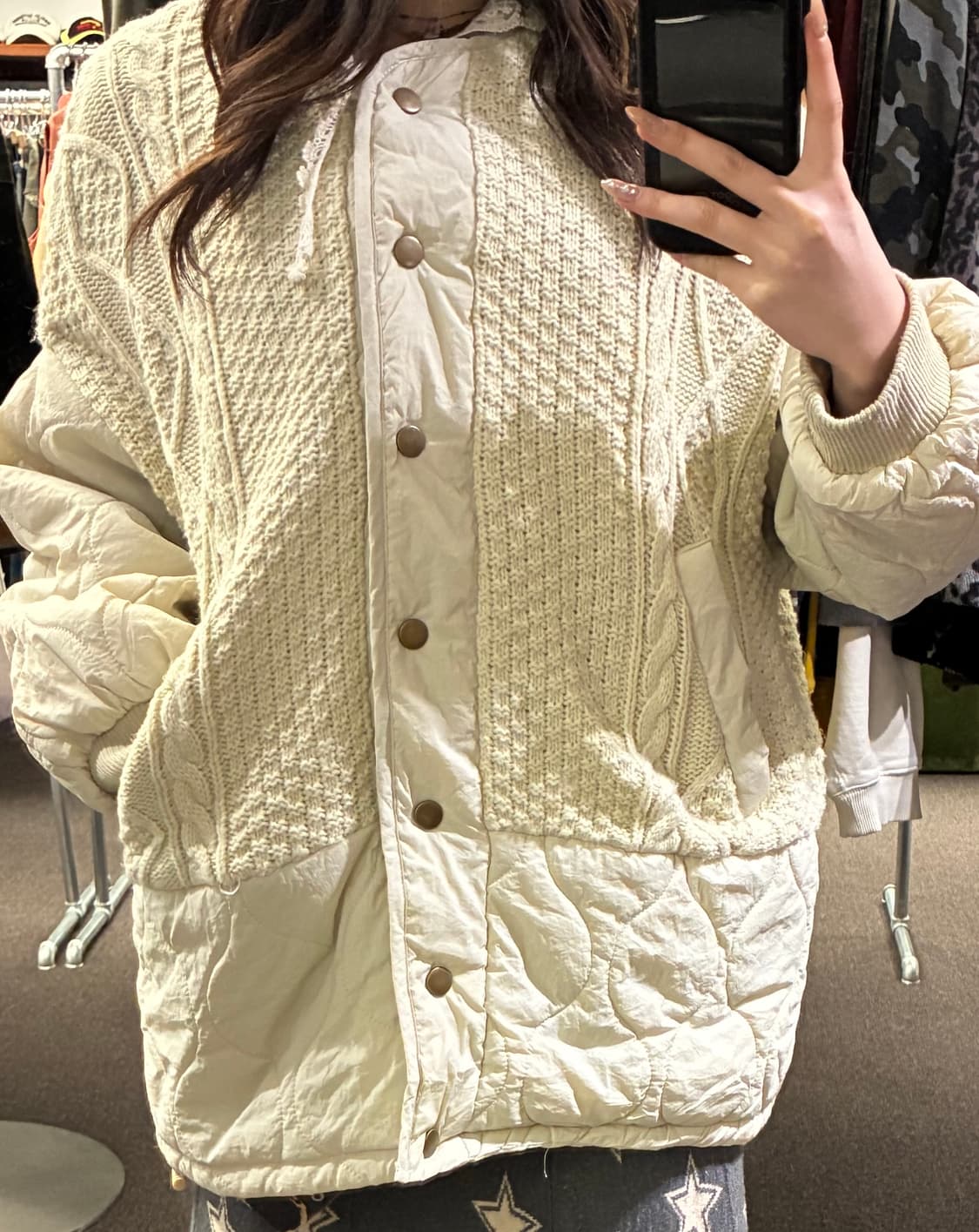 F)Japanese vintage 여성 절개 니트 자켓 상품이미지1