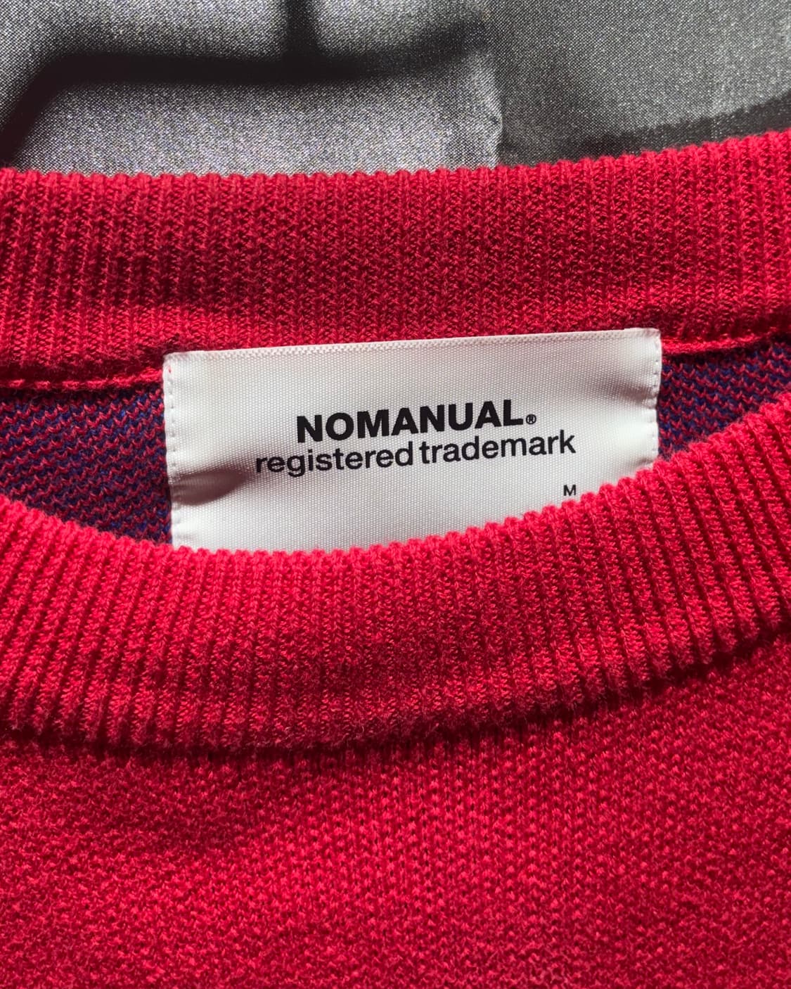M 노메뉴얼 더블핸즈 레드 니트 상품이미지7