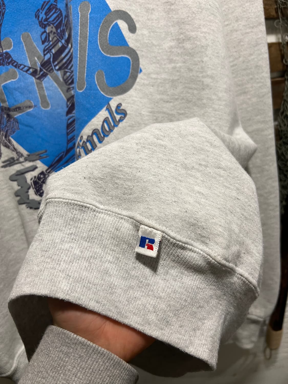 [XL]90s 러셀 Made in USA 테니스 토너먼트 멜란지 스웻셔츠 상품이미지4