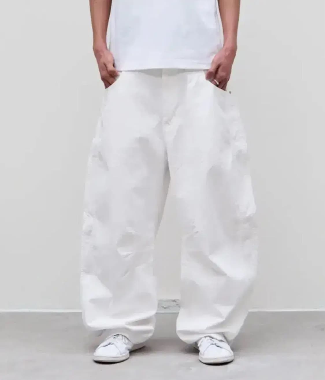 9999아카이브 테크니컬 커브드 진 화이트 2사이즈 상품이미지1