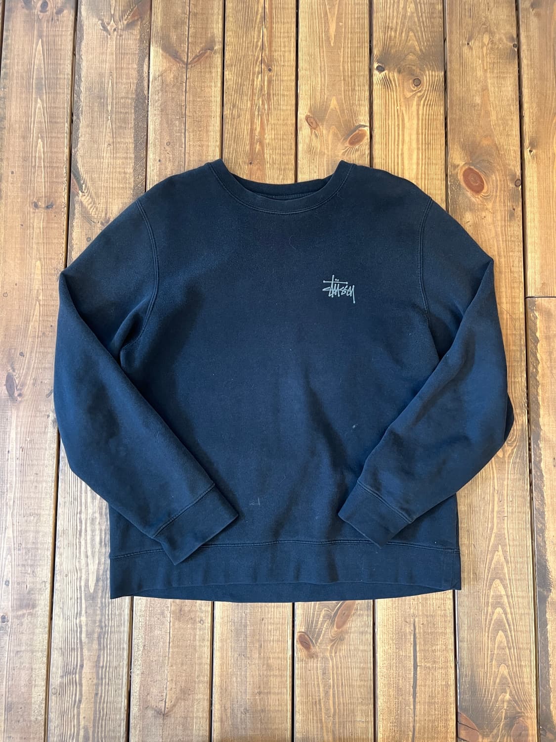 스투시 베이직 블랙 맨투맨  상품이미지5