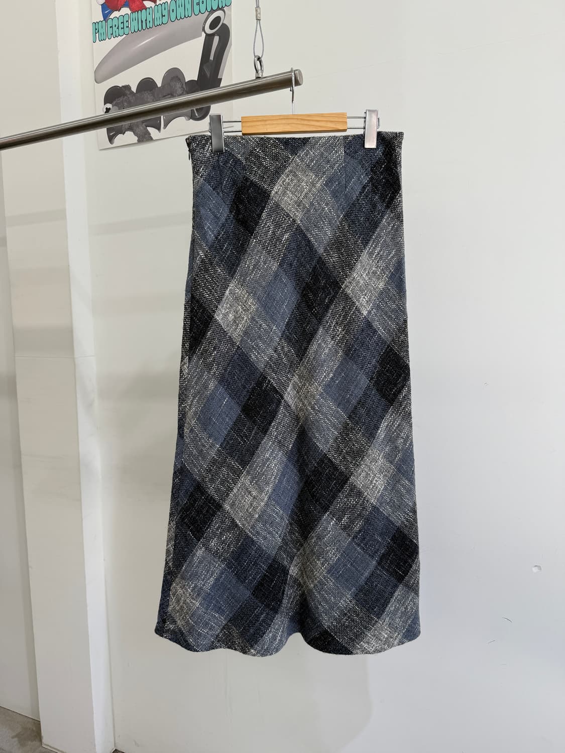 PARIENNE (Made in Japan) 체크 롱스커트 상품이미지5