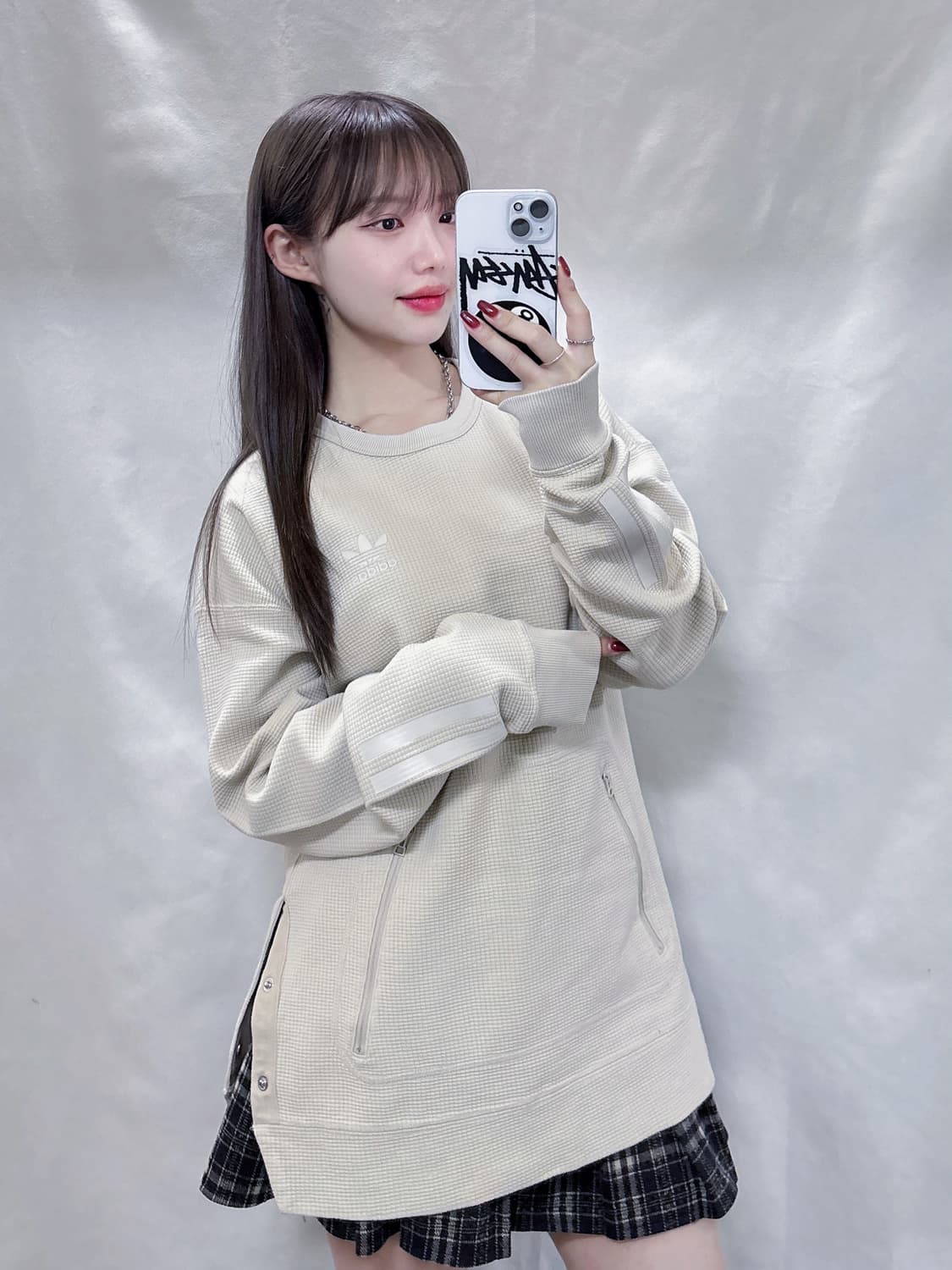 아디다스 베이지 유로파로고 오버핏 니트  상품이미지1