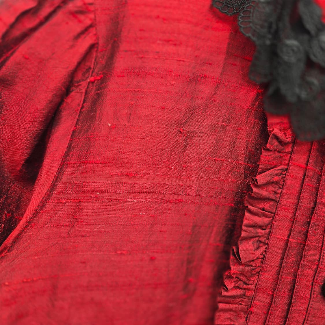 레드 빈티지 레이스 블라우스 상품이미지3