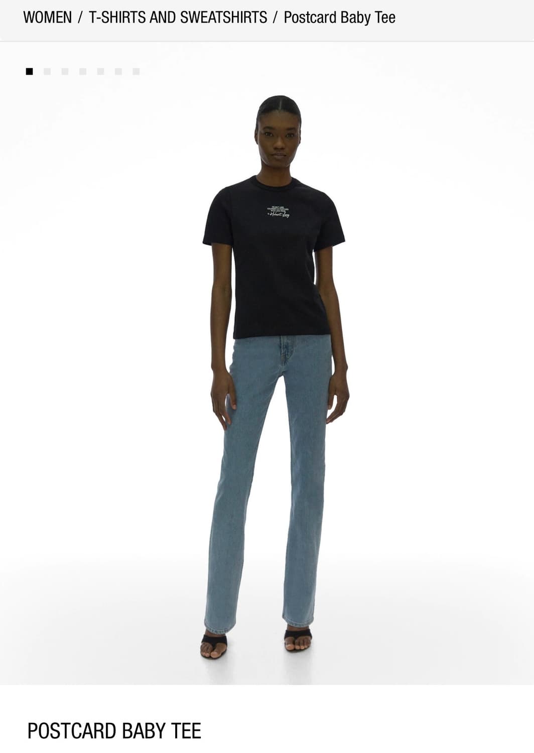 (XS) 헬무트랭 postcard 베이비 티셔츠 여성 (새상품) 상품이미지3