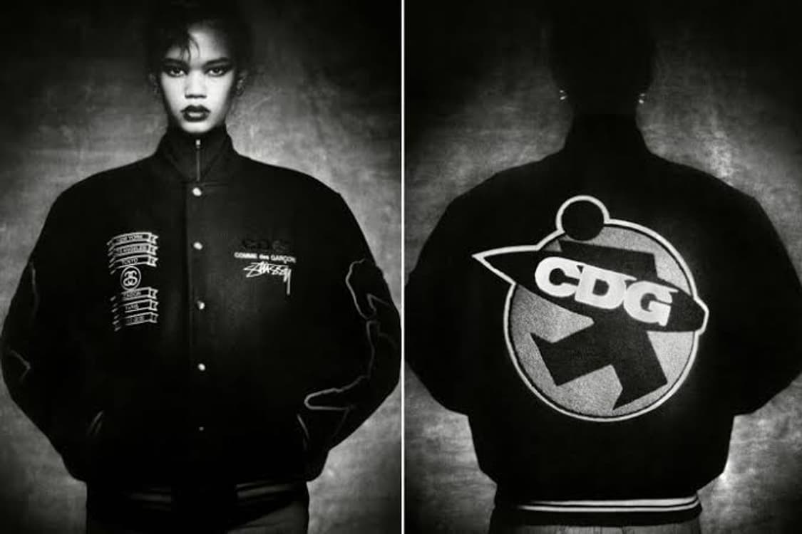 [L] 스투시 x 꼼데가르송 바시티 자켓 상품이미지4