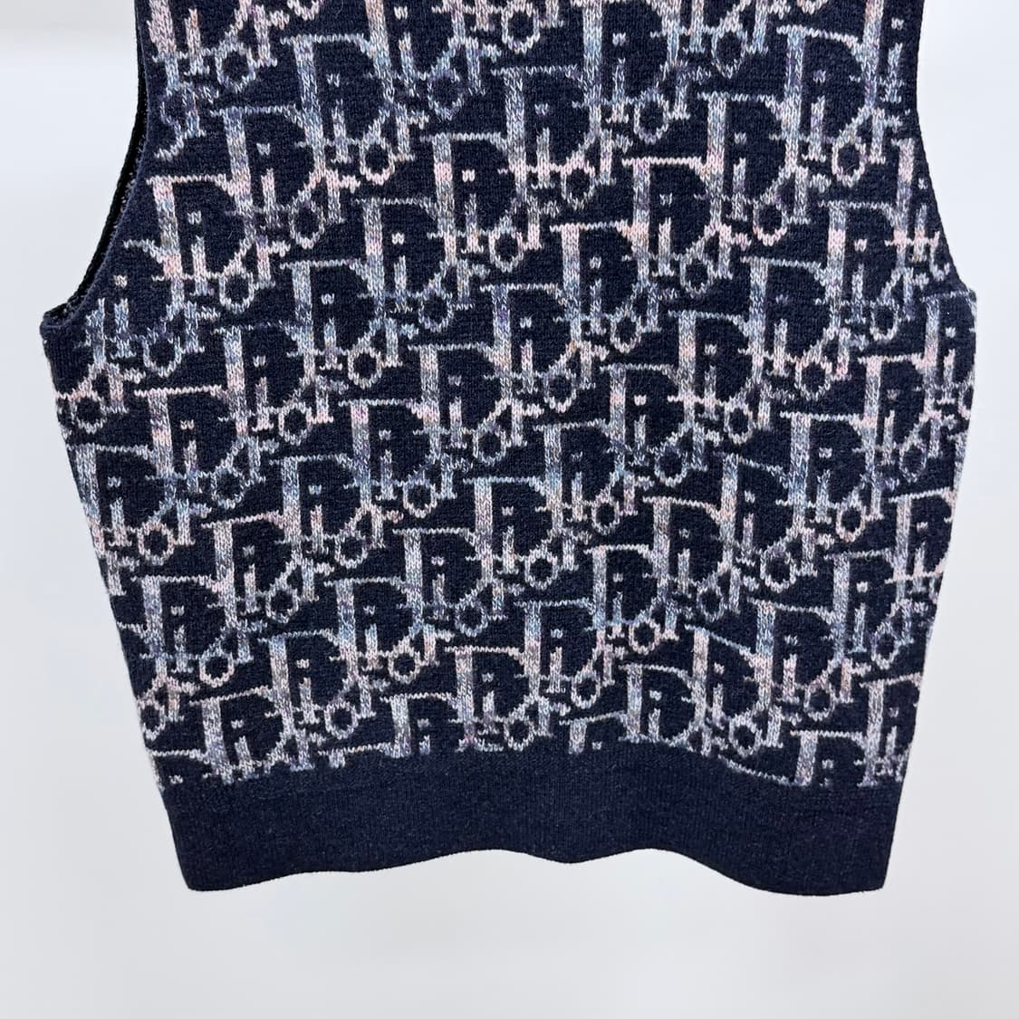 [S+급/XL] 디올 오블리크 자카드 니트 조끼 베스트 상품이미지3