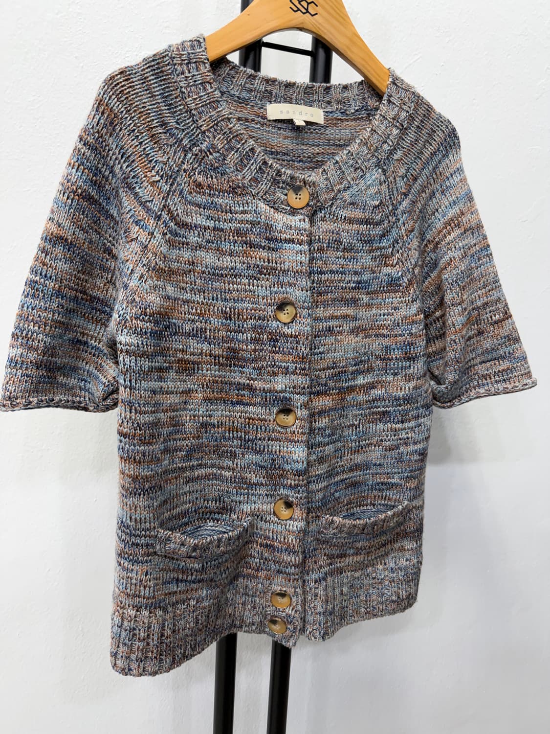 정품) Sandro 산드로 여성 멀티컬러 니트 가디건 1 상품이미지2