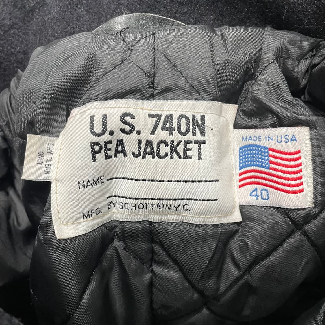 SCHOTT/ 740N 피코트 블랙/ 40 상품이미지7