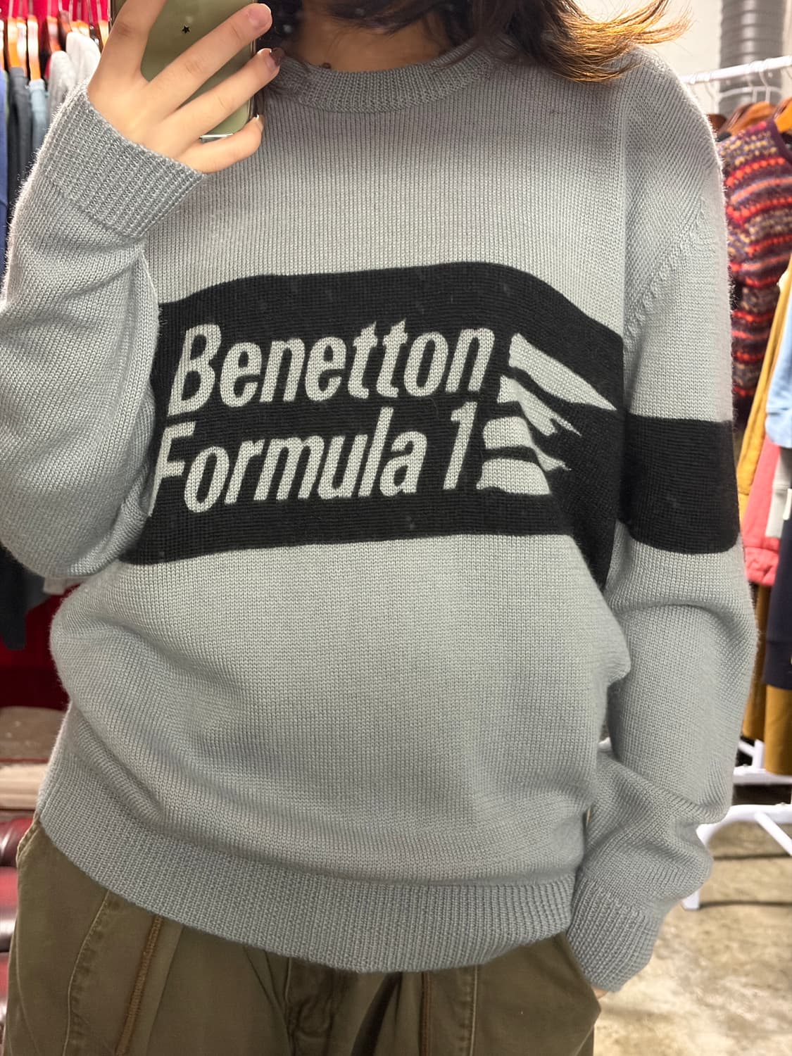 [M] Benetton & F1 베네통 울 100% 니트 상품이미지1