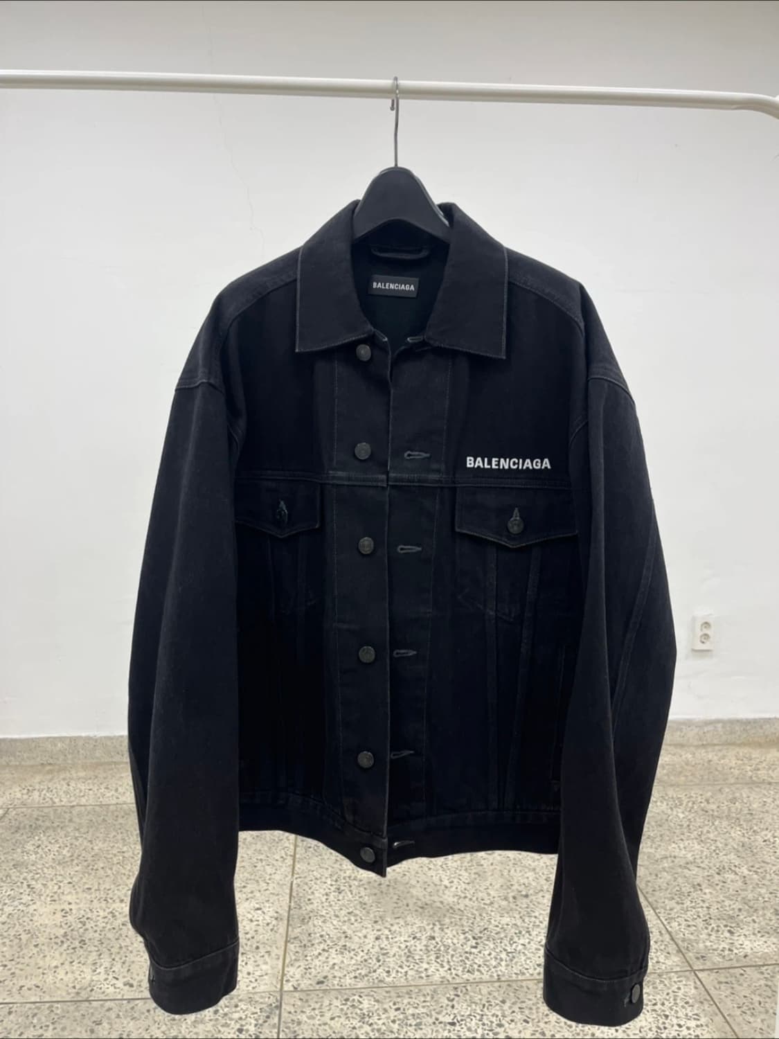 발렌시아가 오버핏 크루 crew 블랙 데님 자켓 상품이미지2