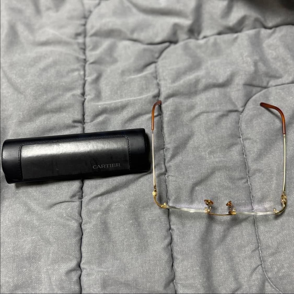 90s Cartier 까르띠에 금장 무테 안경 상품이미지10