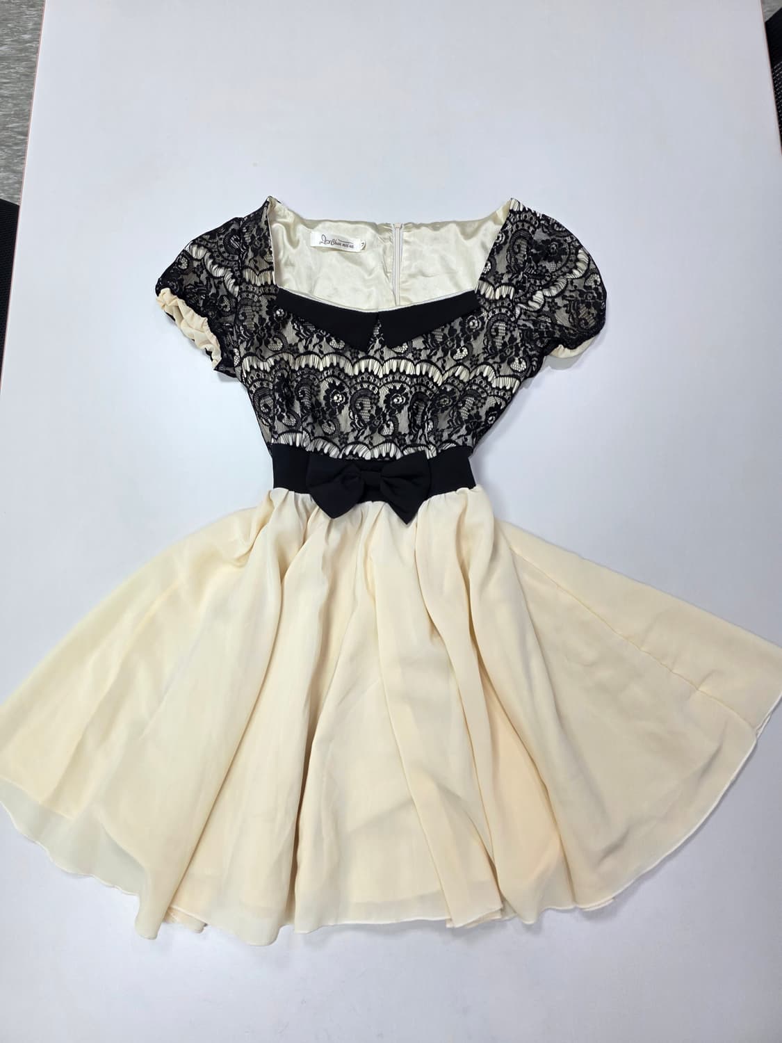 빈티지)유럽중세 블랙리본레이스 로코코바로크 로맨틱 고딕로리타갸루쉬폰원피스 상품이미지4