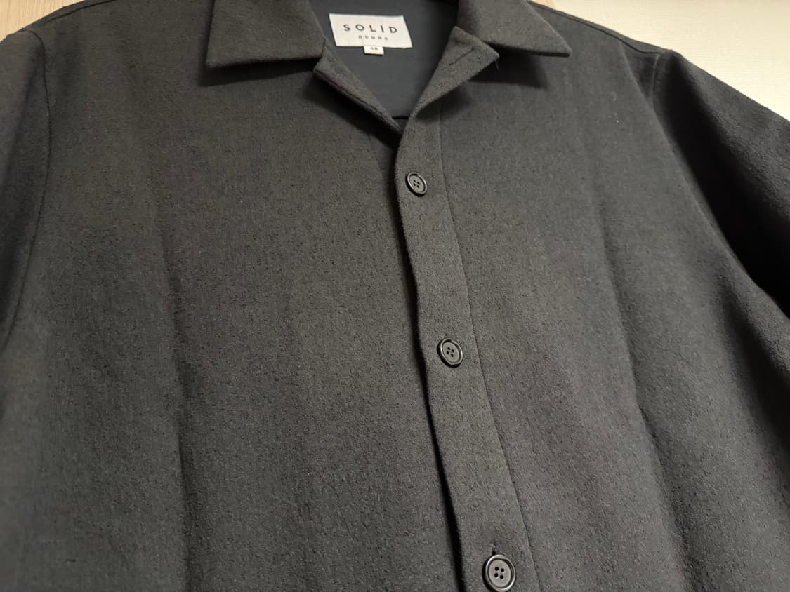 솔리드옴므 / 보카시반팔 셔츠 블랙 / 48 상품이미지2