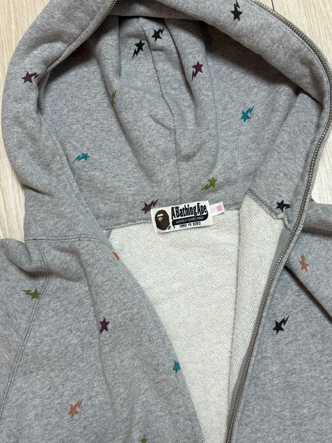 BAPE 베이프 스타 프린팅 스웻 후드집업 XS 상품이미지3