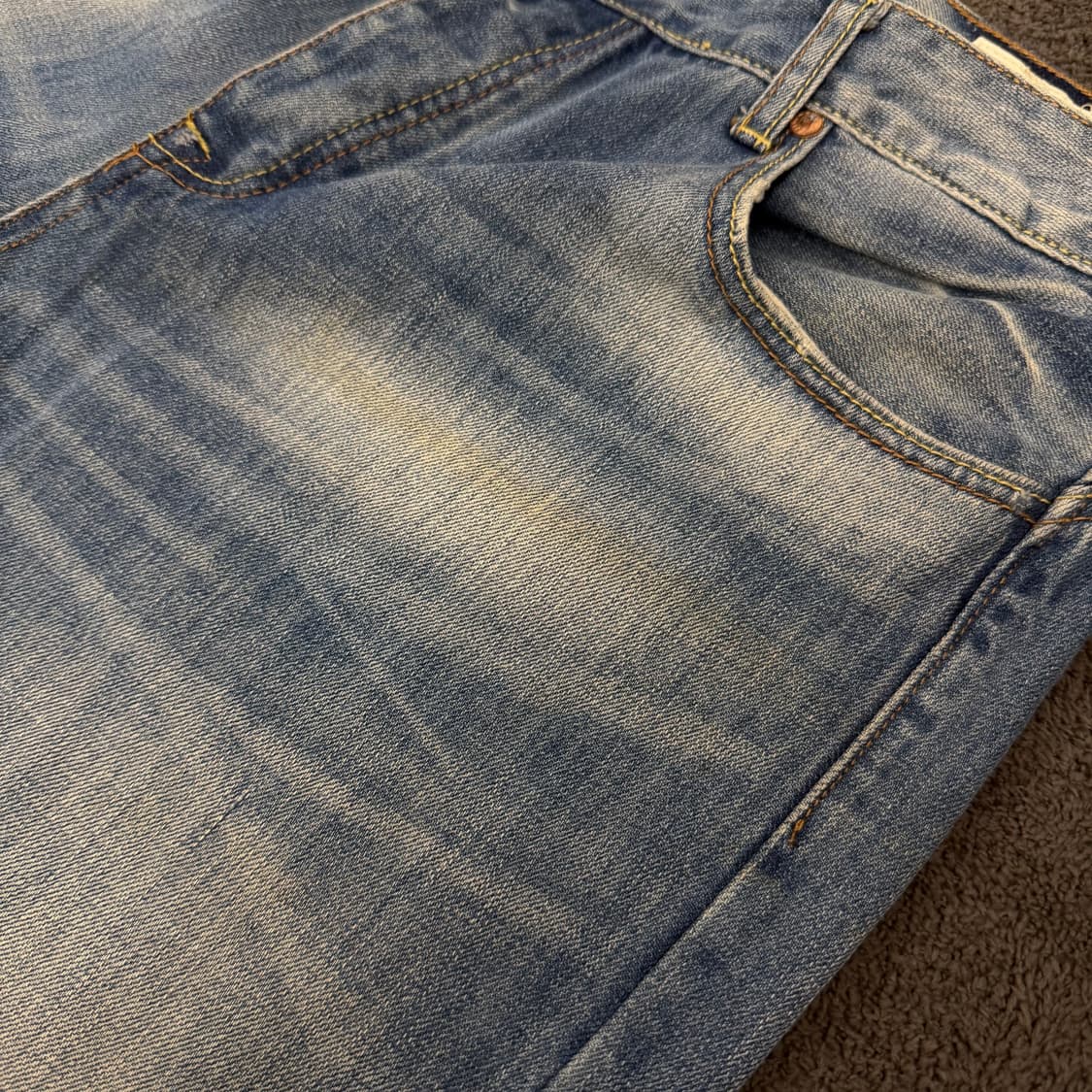 [ 정품/36X34 ] 에비수 일본 빈티지 빅로고 데님 청바지 상품이미지6