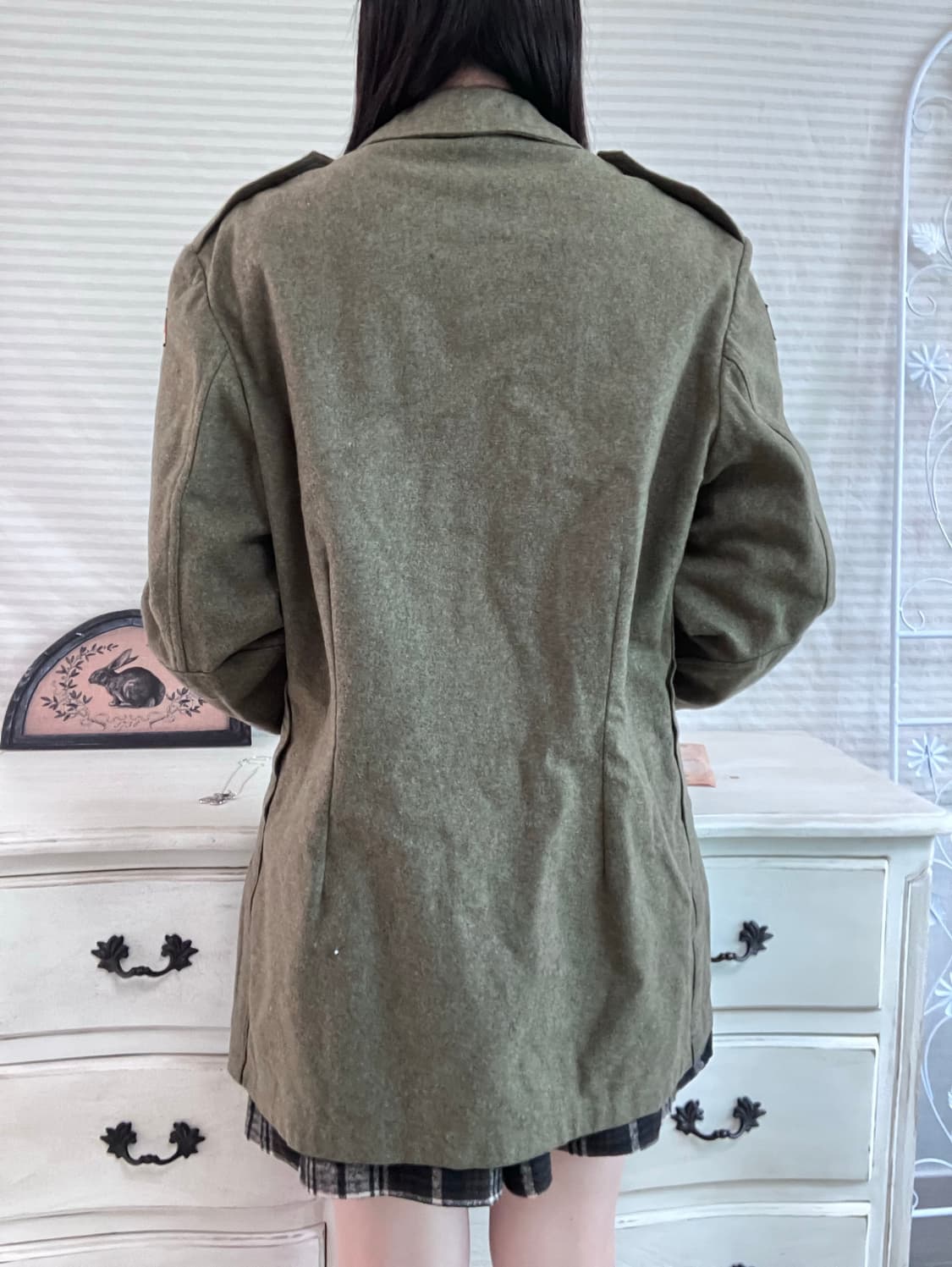 jpn vintage 카키 코트 자켓 y2k 스트릿 갸루 펑키 일본빈티지 상품이미지5