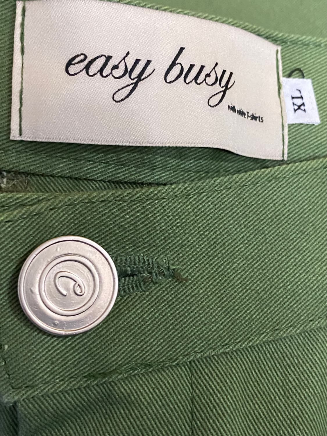 EasyBusy 이지비지 사이드테일 치노 팬츠 그린 XL 상품이미지8