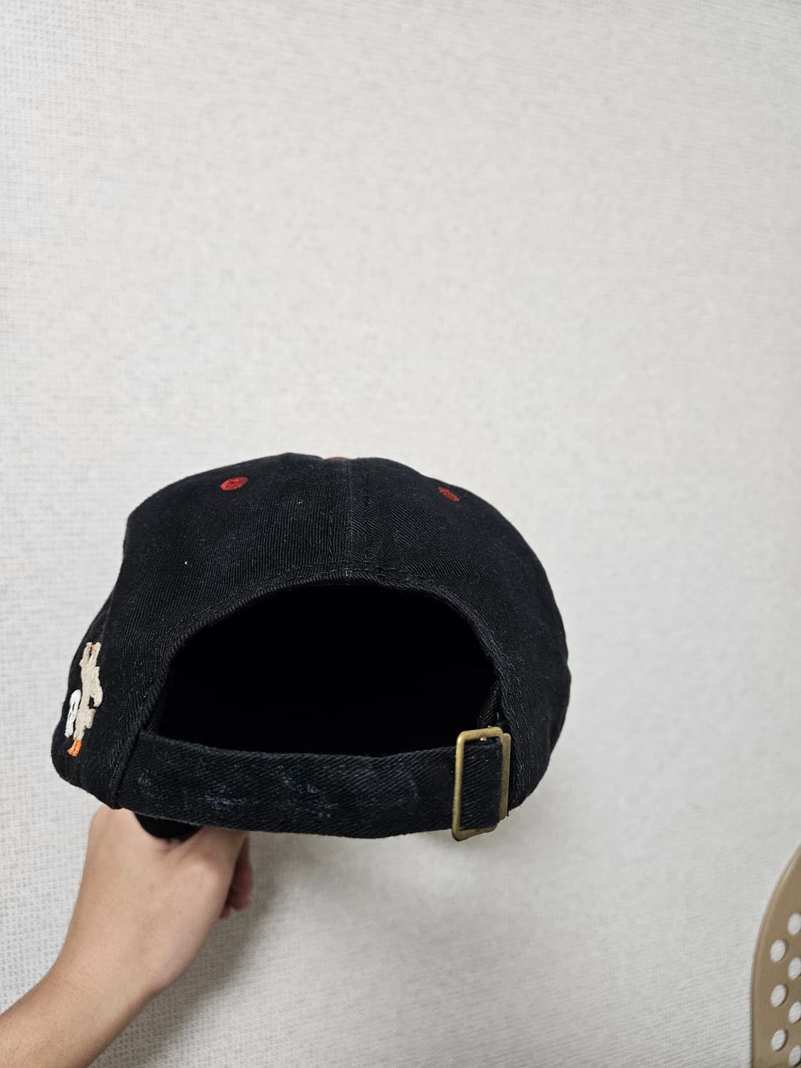 빈티지 워싱 패치 스컬 볼캡  상품이미지4