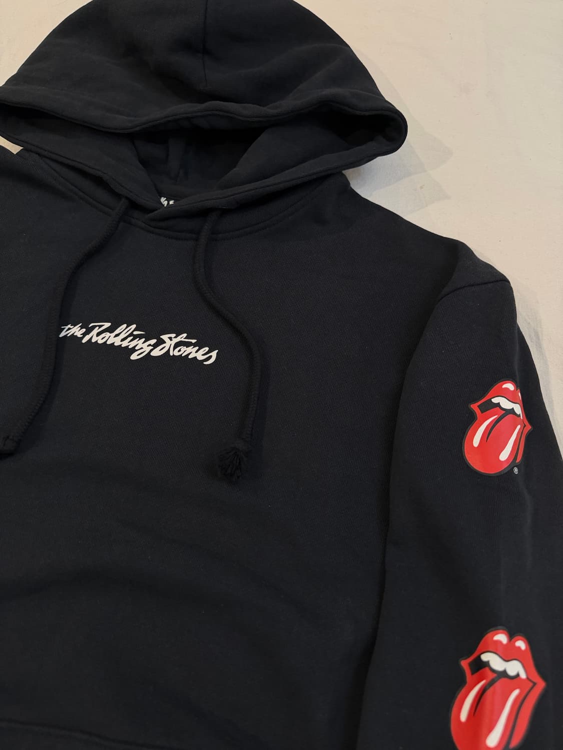 롤링스톤즈 암로고 빈티지 후드티 블랙 상품이미지2