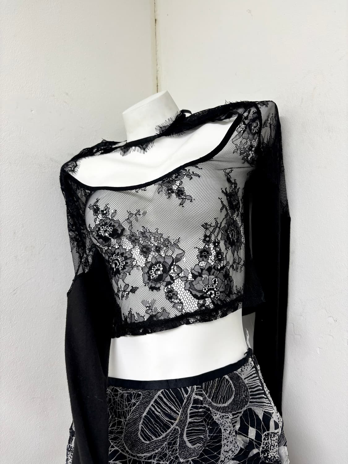 Oriental Mood See-through Crop Top& Or 상품이미지3