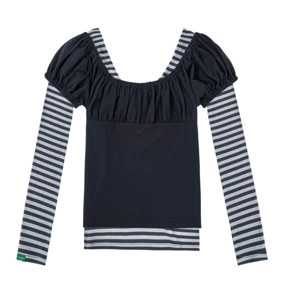 노컨텐츠 셔링 레이어드 스트라이프 티셔츠(세트) 상품이미지3