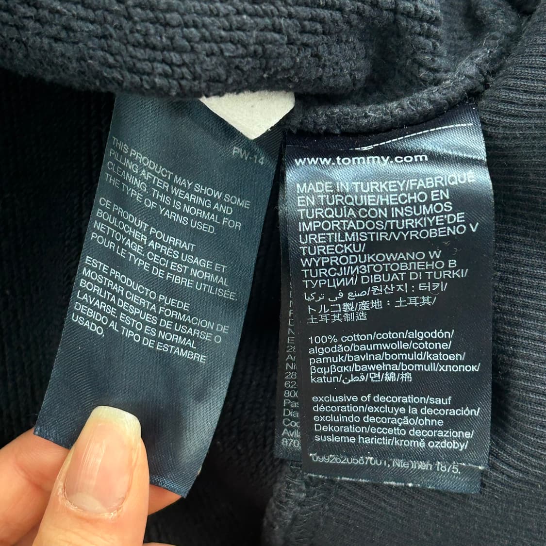 Tommy jeans 스펠아웃 로고 네이비 맨투맨 상품이미지7