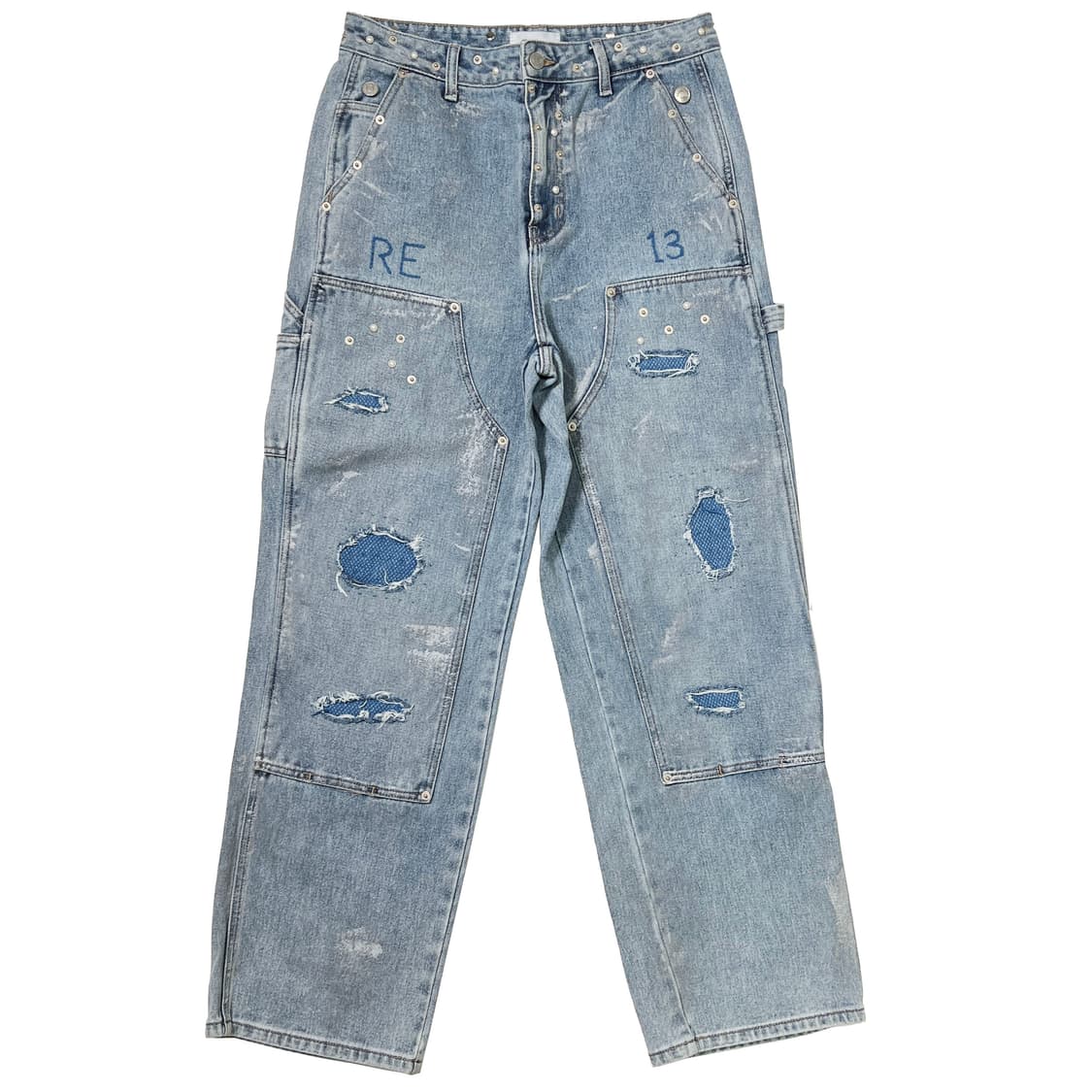 RESURRECITON 13 레저렉션13 더블니 데님팬츠 (M) 상품이미지1