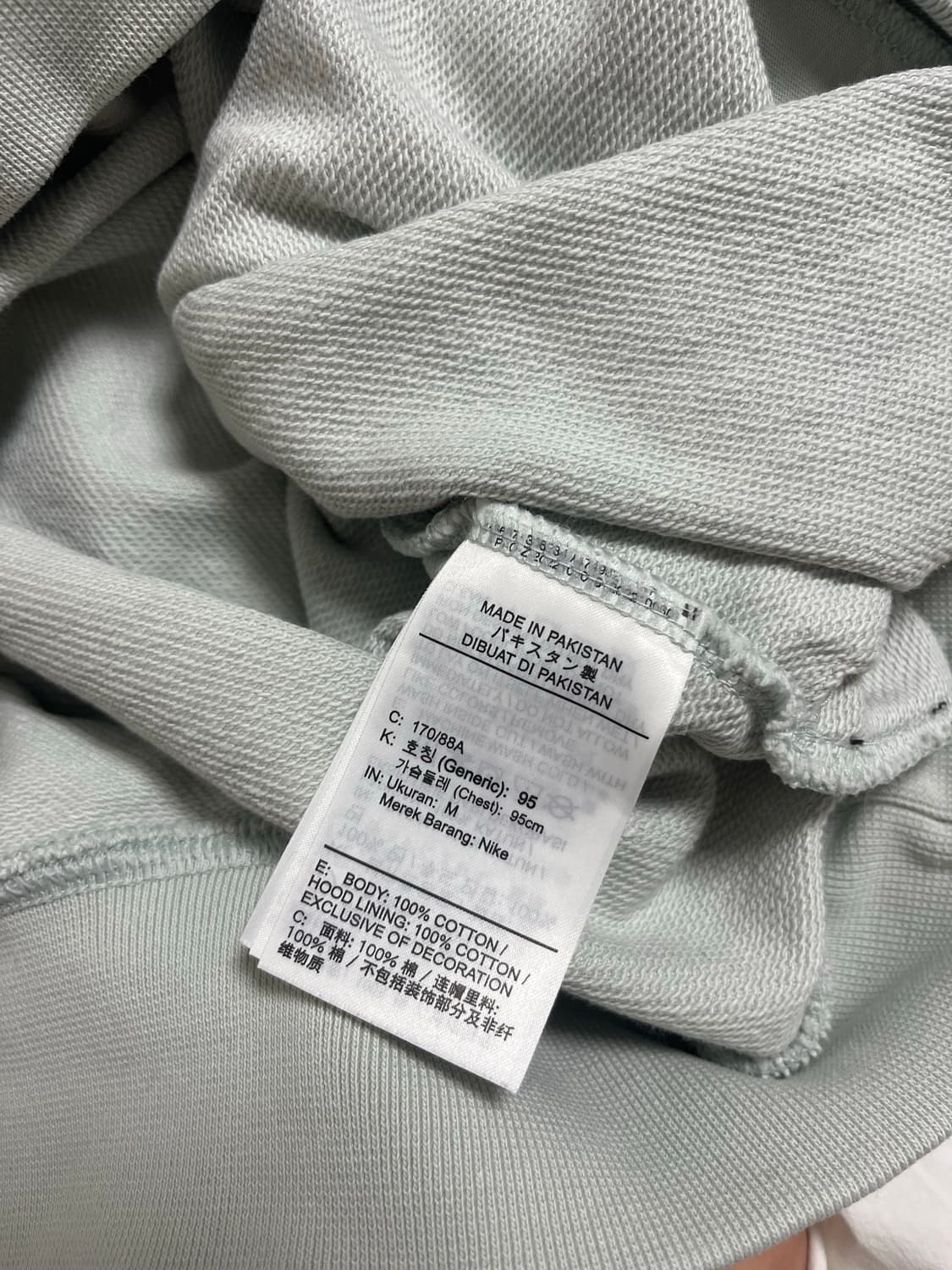 나이키 빅스우시 하프 집 플리스 후드 라이트 실버 상품이미지4