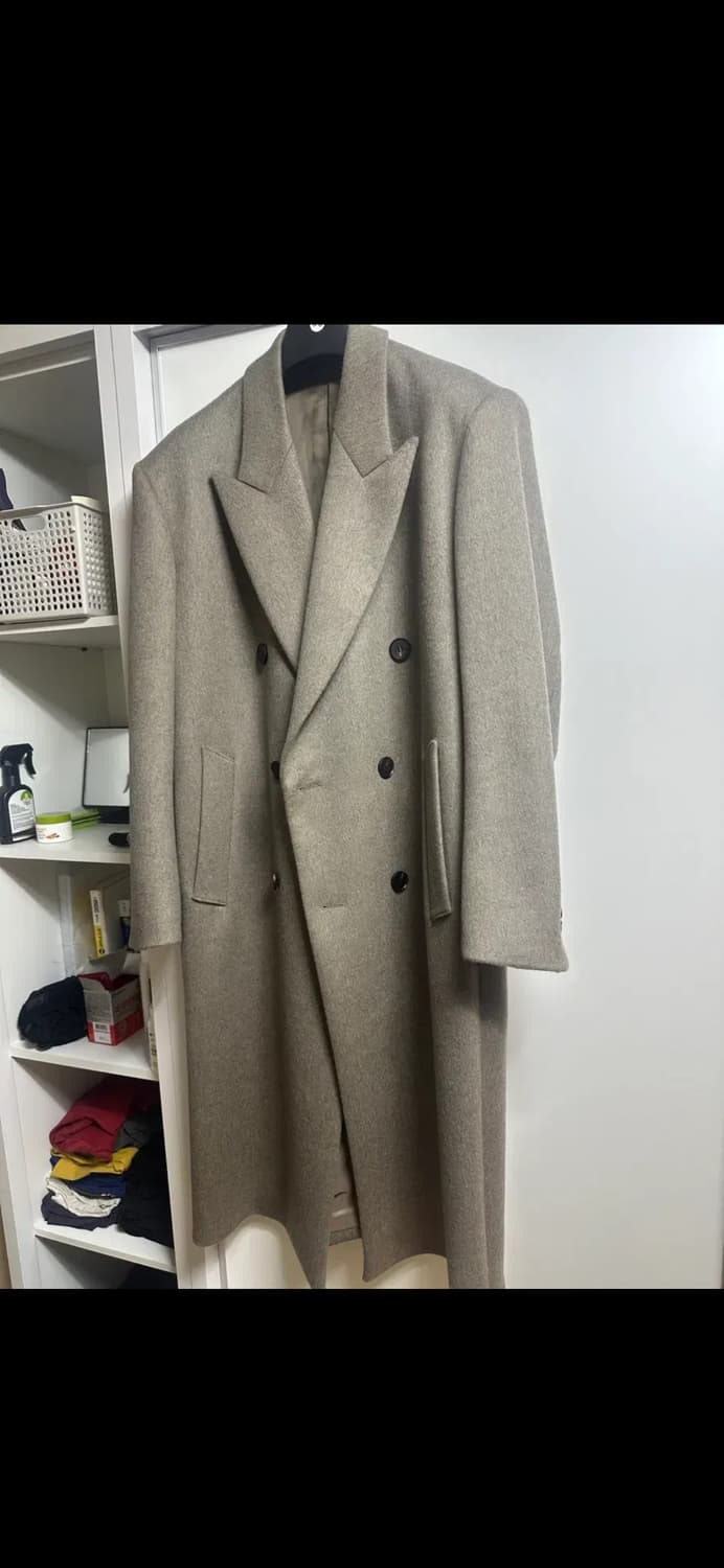 (50) 마마가리 더블브레스티드 코트 베이지 상품이미지2