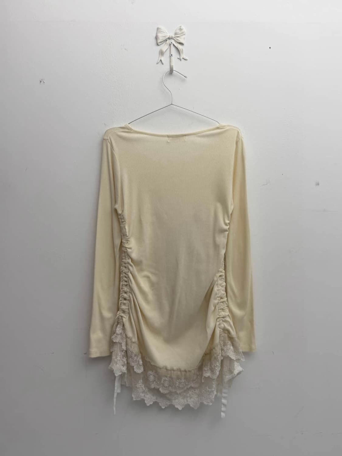 디어 프린팅 사이드 셔링 원피스 탑 상품이미지7