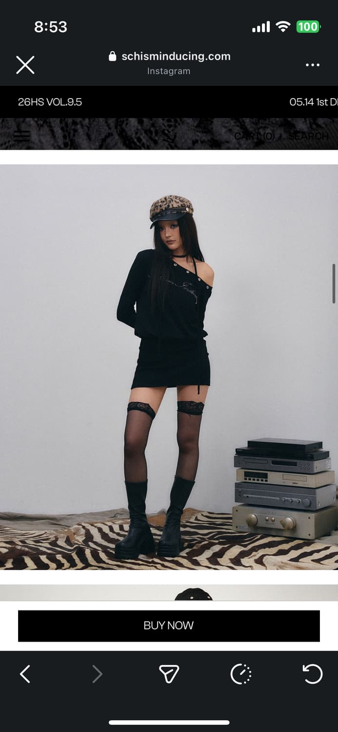 스키즘인듀싱 HEISEI GYARU ONEPIECE BLACK 상품이미지2