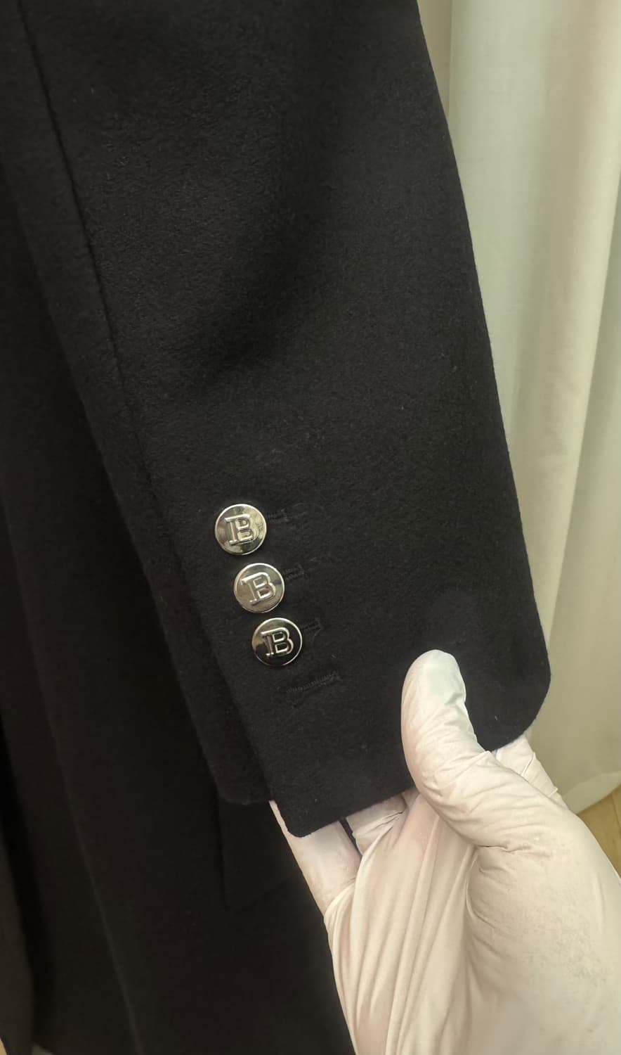 balmain 발망 남성 더블 브레스드 오버핏 버진울 코트 상품이미지10