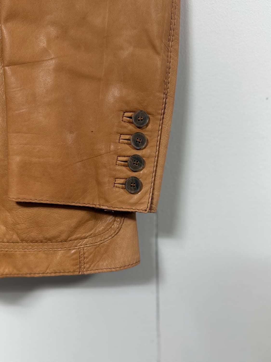 90s 휴고보스 레더 블레이저 상품이미지4