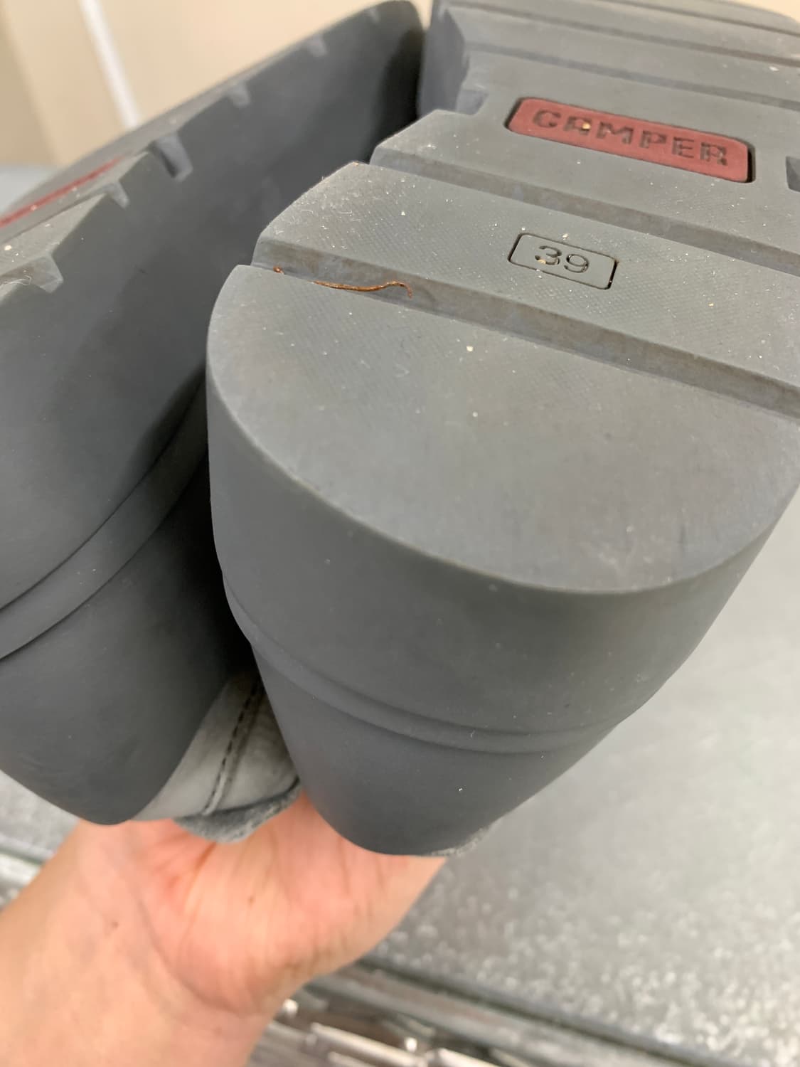 캠퍼 빈타르 누벅 레더 레이스업 브로그 그레이 39(245)  상품이미지7